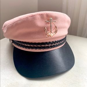 Pretty in Pink Custom Sailor Captain Paperboy Hat